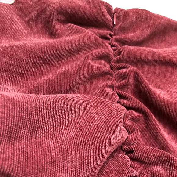 Zara Red Corduroy Skirt - Picture 4 of 5